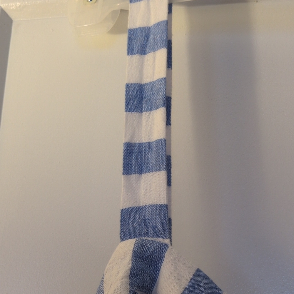 LOFT Blue and White Striped Summer Flowy Tank ( Linen And Viscose) - Picture 4 of 12